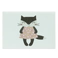 thumbnail image 1 of Cat Cutting Board, Feline Girl in a Raindrop Shapes Pattern Dress Hand Drawn Themed Animal, Decorative Tempered Glass Cutting and Serving Board, Large Size, Multicolor, by Ambesonne, 1 of 1