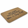 thumbnail image 3 of Wine And Dog Treats Doormat Housewarming Gift Welcome Mat,Indoor Doormat,Front Back Door Mat 17”x30”, 3 of 7