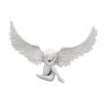 thumbnail image 4 of Estatua de ángel, adorno artístico de resina, colección, regalo ideal, escultura creativa, figura de ángel para sala de estar, mesa y jardín., 4 of 8