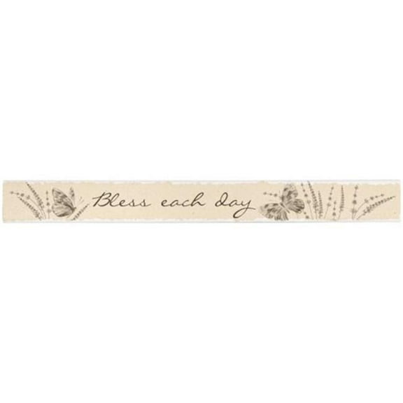 Carson Home Accents 345152 Bless Each Day Skinny Message Bar - 14 x 1.5 x 1 in.
