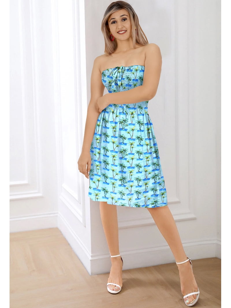 blue island dresses Island Girl Tie Skirt Mini Dress | Light Blue | Womens main image 1