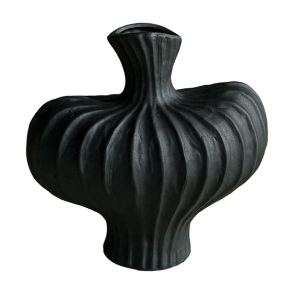 Mauxuk Black Plastic Decorative Vase for Flower Arrangements - Stylish Home Decor for Living Room & Kitchen - Enhances Space with Versatile Design