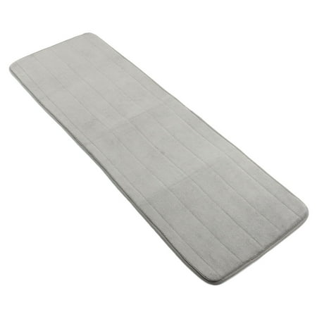 Soft Bedroom Rugs 120x40cm Long Doormat Resistant Water Absorbent Memory Foam Non-slip Door Floor Rug Mat Shower Bathroom Kitchen Bedroom Soft Carpet, Grey ()