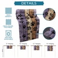 thumbnail image 6 of Purple Brown Table Runner - 48 Inch Long Rustic Farmhouse Dog Paw Vintage Cotton and Linen Blended Dress Scarves Farmhouse Table Runner for Kitchen Dining, Coffee Table, 13" x 48", 6 of 8