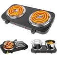 thumbnail image 6 of Electric Hot Plate, 2000W Electric Double Burner Cooktop, Electric Double Coil Burner with Dual Control&5 Level Temperature Control,Easy to Clean Hot Plate Burners for Kitchen Camping, 6 of 10