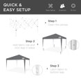 thumbnail image 3 of Best Choice Products 10x10ft Pop Up Canopy Outdoor Portable Adjustable Instant Gazebo Tent w/ Carrying Bag - Dark Gray, 3 of 8