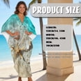 thumbnail image 7 of Xoenoiee Beach Starfish Seashell Print Kaftan Dresses for Women V Neck Summer Swimsuit Cover up Batwing Sleeve Caftan Maxi Beach Dresses Boho Moomoo Dresses, 7 of 7