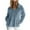 Blue, variant on Winter Fleece Jacket for Women Casual V Neck Button Pullover Cozy Warm Sherpa Sweater with Pockets