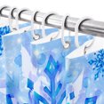 thumbnail image 4 of Small Stall Shower Curtain 36x72 Inch Narrow Half Size Christmas Blue Snowflakes Bath Curtains Bathroom Decor, Winter Modern Minimalist Textured Waterproof Shower Curtain Set with Hooks 36 Inch, 4 of 8