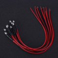 thumbnail image 4 of 50 Uds diodo cableado cabeza redonda luminosa resaltado enchufe recto cuentas LED 12V 3mm, 4 of 8