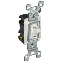 Leviton C22-01453-02W 3 Way 15 Amp 120V CSA Carded Toggle Switch, No Size, White