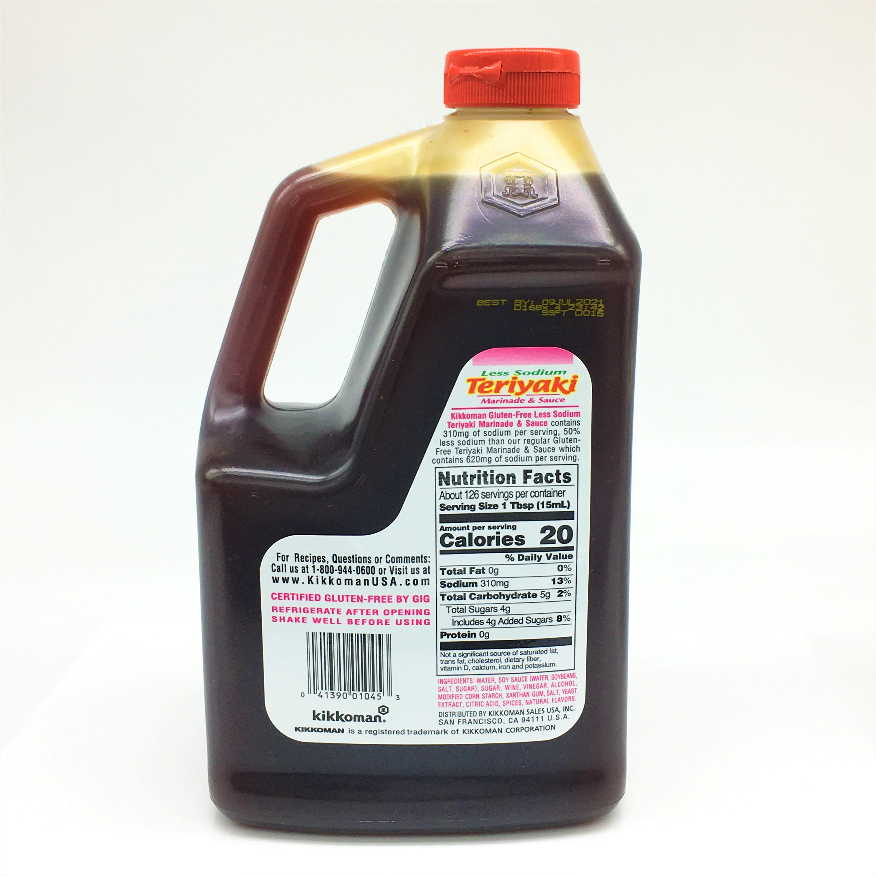 Kikkoman 50 Less Sodium Gluten Free Gourmet Teriyaki Marinade And Sauce 1 89l 0 5 Gallon Walmart Com Walmart Com