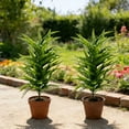 thumbnail image 7 of Chamoist 28.3in Artificial Boston Fern Plant, Large Fake Potted Fern Tree with Ground Stake, UV Resistant Faux Greenery for Outdoor Patio, Garden, Yard Decor, 7 of 7