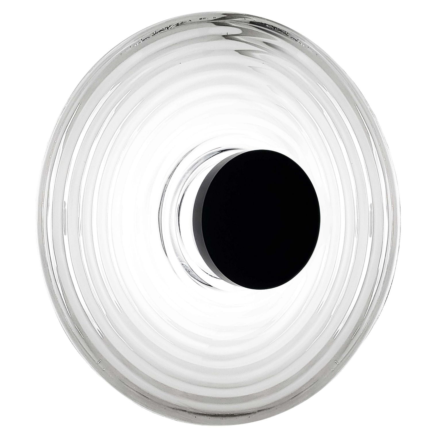 Windfeild Wall Sconce - 12W - Matte Black - Clear Rippled Glass