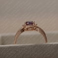 thumbnail image 5 of Alexandrite ring, round cut June birthstone, rose gold wedding for women, 5 of 5