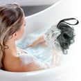 thumbnail image 2 of Unique Bargains 1 Pc Bath Shower Loofah Sponge Body Puffs for Bathroom 5.31"x4.33" Gray Deep Gray, 2 of 6