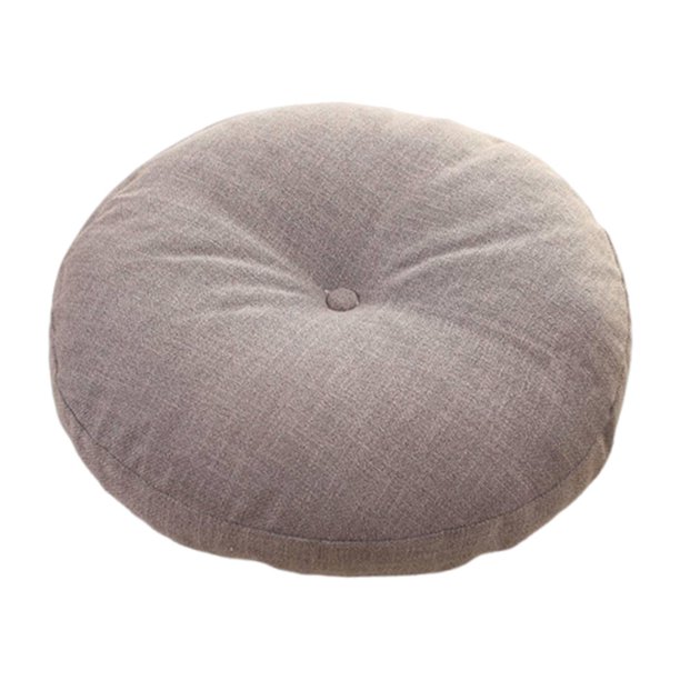 Cojín de suelo redondo para meditación, pequeño, cómodo para yoga Gris claro