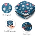 thumbnail image 3 of Snowflakes Velvet Period Bag Storage Organizer for Tampons and Pads, Small Bag with Sponge and Oxford Cloth, 4.7x6.6x6.6 in, Period Pouch, 3 of 6