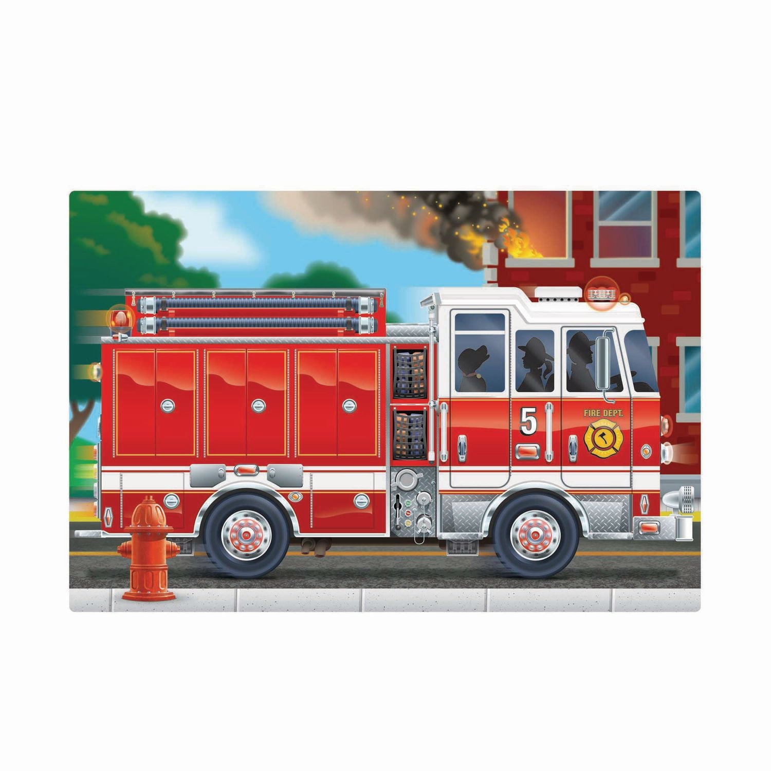 Melissa & Doug Fire Truck Giant Cardboard Floor Puzzle (36 Pcs)
