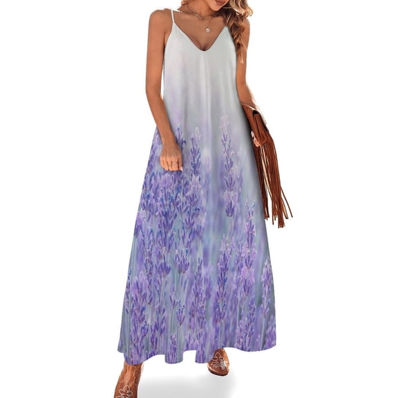 Purple Lavender Sleeveless Dress Loose Women's Dress Dresses Luxury Evening Dresses
