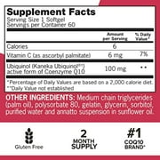 (2 pack) Qunol Mega Ubiquinol CoQ10 Softgels, 100mg, Antioxidant Supplement for Heart Health, 60 Count