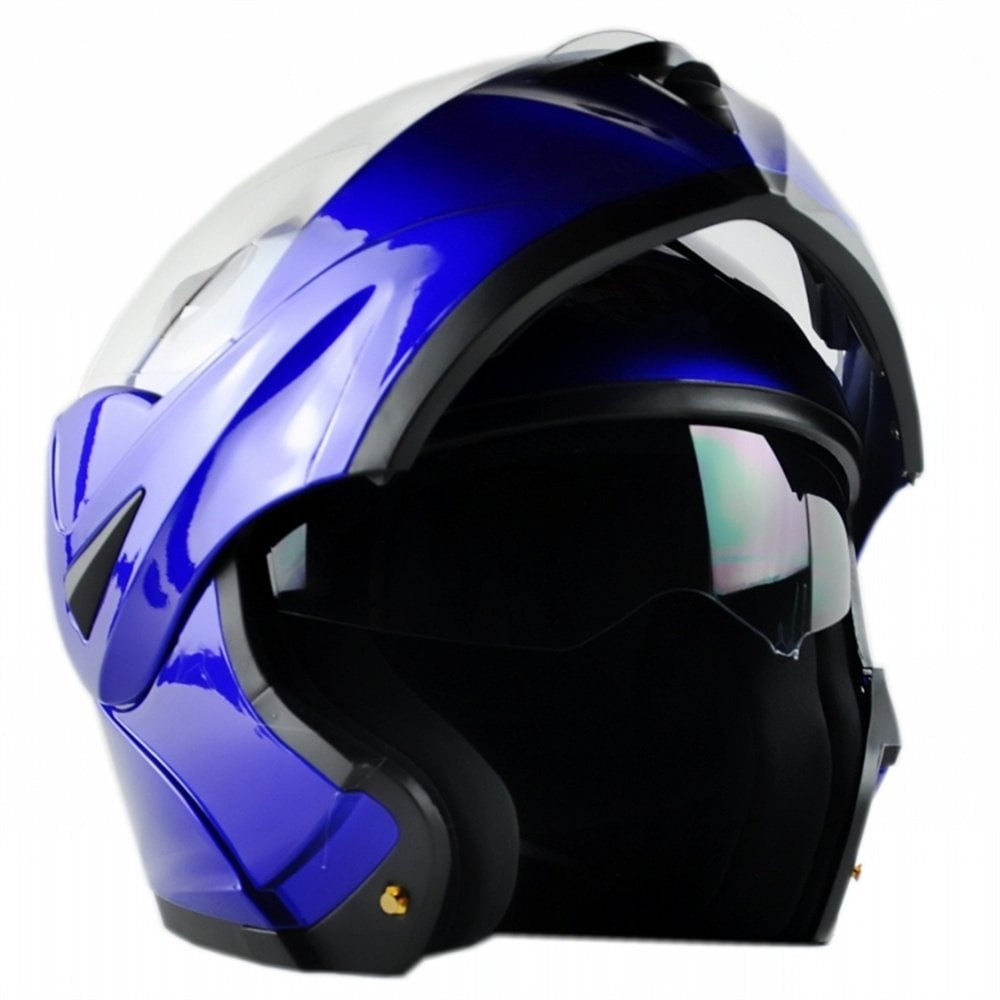 ILM Motorcycle Flip up Modular Full Face Helmet Dual Visor DOT Approved