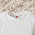thumbnail image 5 of TOWED22 Baby Infant Girls 2pcs Fall Winter Clothing Set Long Sleeve Crewneck Sweatshirt and Joggers Outfits Clothes(White,2-3 Y), 5 of 9