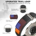 thumbnail image 3 of Nylon Band - Compatible with Apple Watch Ultra 2 Band 49mm 46mm 45mm 44mm 42mm 41mm 40mm 38mm Men Women,Rugged Braided Elastic Weave Sport Strap for iWatch Ultra Series 10/9/8/7/6/SE/5/4/3, 3 of 15