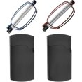 thumbnail image 1 of GFDYREE Lunettes de Lecture 2 Paires Lecteurs Noirs et Canon de Fusil Lunettes Pliantes Compactes Unisexes pour Lecture Étui Inclus, 1 of 6