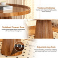 thumbnail image 4 of Baxluxe Walnut Coffee Table Round, 23.62 ”Small Coffee Tables for Living Room,Mid Century Modern Coffee Table, Tea Sofa Center Table for Garden Bedroom Balcony, 4 of 9