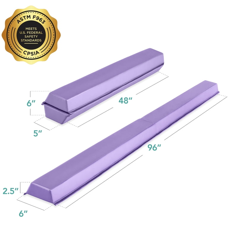 Best Choice Products 8ft Folding Floor Balance Beam, Purple photo 7