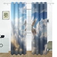 thumbnail image 2 of Horse Wings Clouds Sky Black Out Curtains 72 Inch Length Curtains for Sliding Glass Doors Bedroom Living Room 2 Pack, 2 of 6