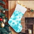 thumbnail image 5 of Tie Dye Christmas Stockings Green White Swirl Christmas Presonalized Large Stocking Sock, Set of 1 Xmas Party Winter Decor Candy Bag Family Holiday Gift, 17.7 Inch, 5 of 7