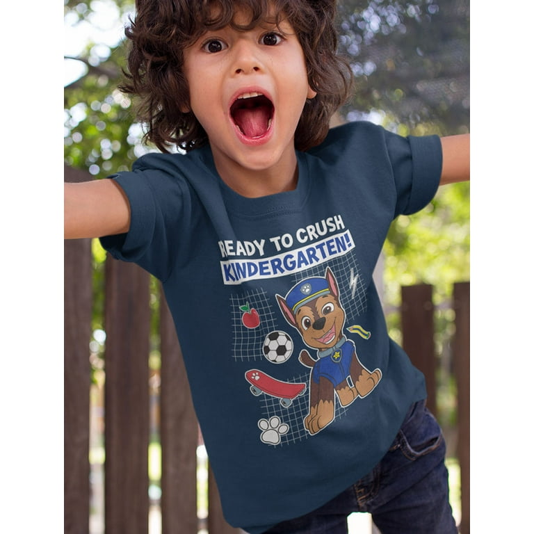 Paw Patrol Ready To Crush Kindergarten Back To School Crush Tshirt Navy 4T Walmart