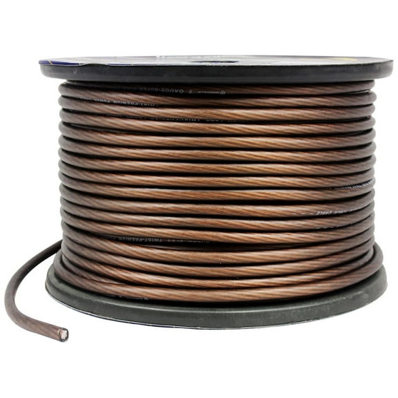 Rockville R8G250-Black 8 Gauge Black Amp Power Wire Spool - 250 Feet
