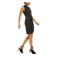 thumbnail image 3 of City Studio Womens Metallic Piping Sheath Dress Black XL, 3 of 4