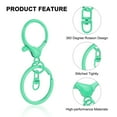 thumbnail image 3 of Uxcell Lobster Claw Clasp Hook Keychain with Swivel Trigger Clip Flat Split Keychain Ring, Lawn Green, 30 Pcs, 3 of 6
