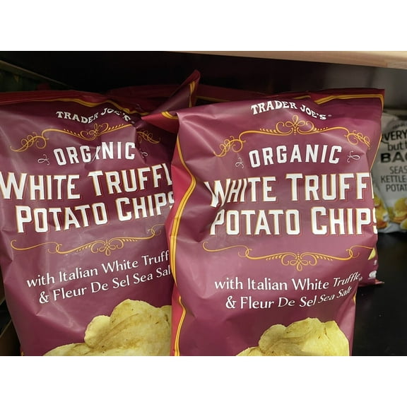 2 Packs Trader Joe's Organic White Truffle Potato Chips 6 oz Each Pack