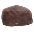 thumbnail image 4 of Stetson Leather Newsboy Cap Brown - Sabre, 4 of 5