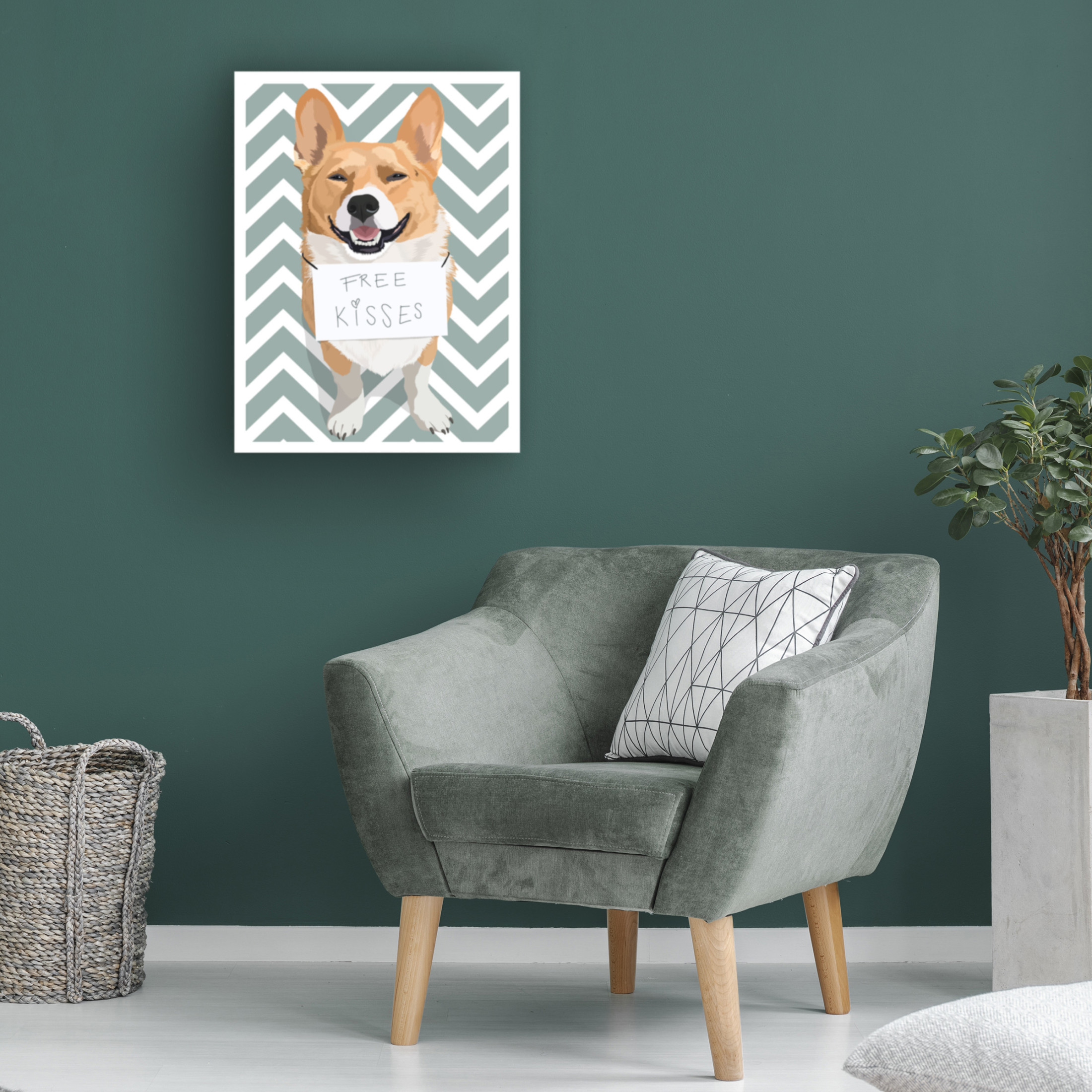 Canvas Wall Art - Bykammille 'Free Kisses' Wall Art for Living Room, Bedroom, or Office Décor by Trademark Fine Art - 24 x 32 Inches