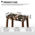 thumbnail image 3 of Jiueut Cow Daisy Flower Pattern Rectangle Bar Stool Covers, Stretch Barstool Seat Covers Bar Stool Chair Covers Bar Stool Seat Covers Elastic Vanity Stool Cover for Wooden Metal Bench, Set of 4, 3 of 7
