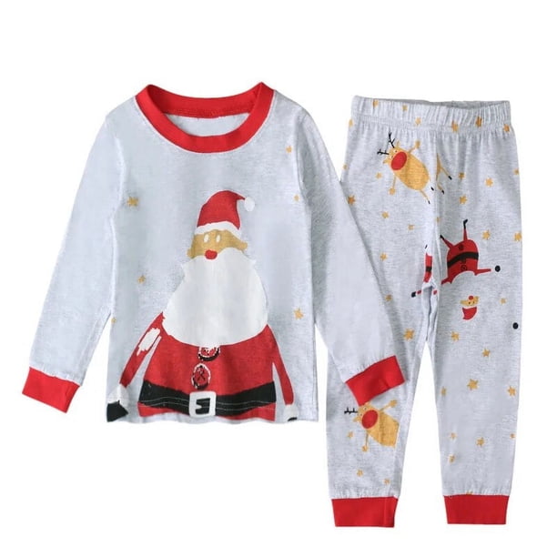 Conjunto de pijamas de Navidad para niños y niñas, ropa de dormir de Papá Noel para bebés, ropa de dormir de Navidad, regalo de Año Nuevo, ropa para el hogar