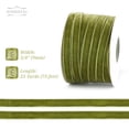 thumbnail image 2 of Cinta DINDOSAL de terciopelo verde musgo de 1 cm x 23 m para envolver regalos, 2 of 9