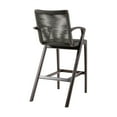 thumbnail image 4 of Brielle Outdoor Dark Eucalyptus Wood and Gray Rope Counter Height Stool, 4 of 8
