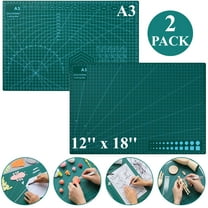 Aovky 2 Pack Self Healing Cutting Mat, 12" x 18" Double-Sided Rotary Cutting Board for Crafts, Sewing, Quilting, Fabric, Scrapbooking Project, A3 Craft Cutting Mat for Precision Cutting