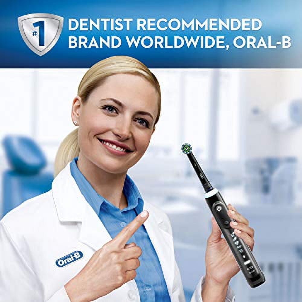 Oral-B Crossaction Electric Toothbrush Replacement Brush Head Refills, Black, 4 Count