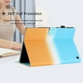 thumbnail image 6 of for Amazon Kindle Fire 7 12th Gen 2022, Gradient Color PU Leather Folio Stand Magnetic Wallet with Card Pockets [Auto Wake/Sleep] Soft TPU Shockproof Cover, Blue+Orange, 6 of 9