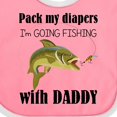 thumbnail image 4 of Inktastic Pack My Diapers, I'm Going Fishing with Daddy Boys or Girls Baby Bib, 4 of 4