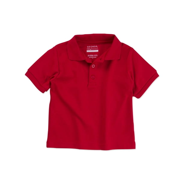 Toddler Unisex School Uniform Shorts Sleeve Polo Shirt