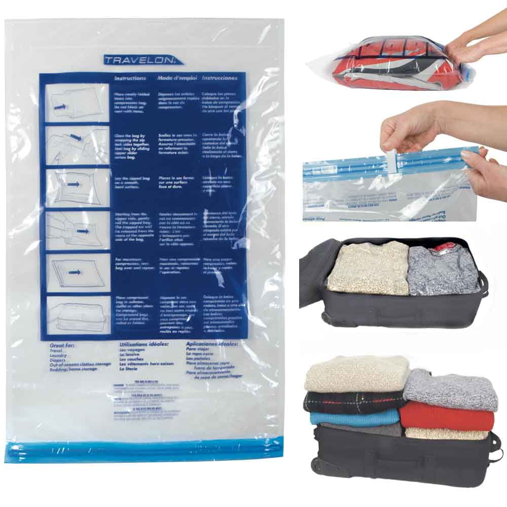 E Saving Travel Compression Bags Ng Roll Up Storage Set Of 2